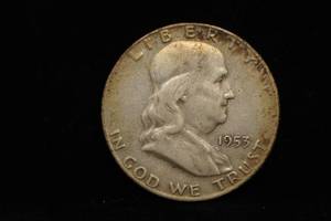 1953-D Franklin Silver Half Dollar Coin