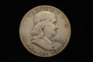 1954-D Franklin Silver Half Dollar Coin