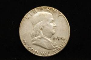 1954-P Franklin Silver Half Dollar Coin