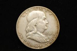 1956-P Franklin Silver Half Dollar Coin