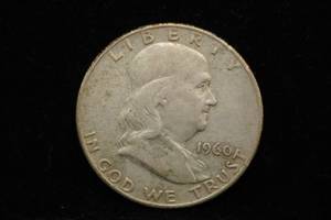 1960-D Franklin Silver Half Dollar Coin