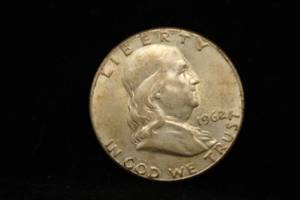 1962-P Franklin Silver Half Dollar Coin
