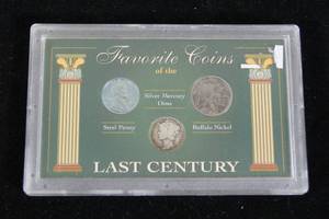 Favorite Coins of the Last Century Set - Steel PennyBuffaloMercury Dime