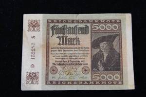 1922 German 5000 Mark Bill