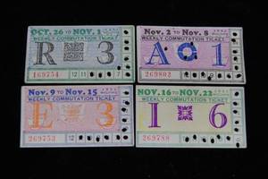 1931 Weekly Commutation Tickets - St Louis Public Transportation