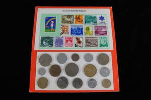 Holyland Souvenir Coin and Stamp Set - Israel