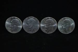4 1976 Eisenhower Dollar Coins