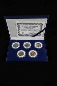 Set of Colorized State Quarter Coins