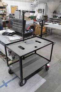 lot 14 image: Metal Utility Cart 2-tier