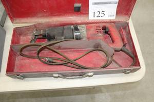 lot 125 image: Milwaukee Sawzall Reciprocating Saw, Metal Case