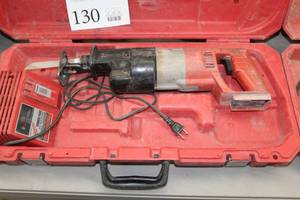 lot 130 image: Milwaukee 18V Power Plus Sawzall Reciprocating Saw 6515-20, Milwaukee Heavy Duty Power-Plus 9.6-18V Universal Charger, Plastic Case