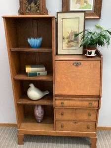 lot 1 image: Antique Secretary Desk