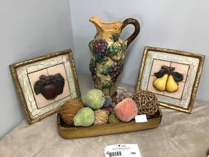 lot 580 image: Apple Pear Pictures with Serving Pitcher