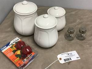 lot 563 image: Canister Set, Salt & Pepper Shakers