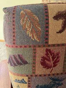 lot 205 image: 2 Cabin Style Arm Chairs with Ottoman