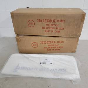 2 Belongings Bag, 20 x 20 x 3, Single Drawstring, 500cs  1000 bags (Value  $300)