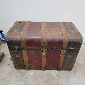 Large Vintage Cedar Trunk with Separator