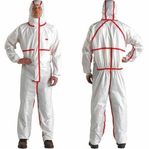 3M Disposable Coverall, Knit Cuffs & Attached Hood, WhiteRed, XL, 4565-BLK-XL, 25Case (Valued  $320)