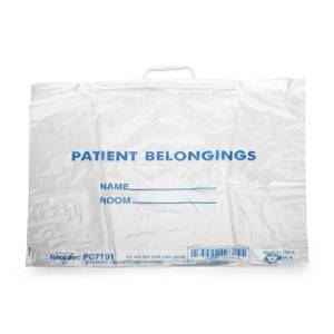 Patient Belongings With Handle Clear 20 Inch  18.5 Inch - MediChoice PC7191
