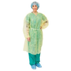 2 Cases Cover Gowns 100 each Case- Yellow Universal - MediChoice 77760 Universal