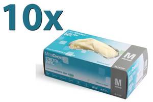 10 Cases Medium Stretch Vinyl Exam Gloves - 150 each case - MediChoice GLV 4102 - (Valued  $180)