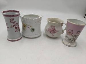 lot 37 image: Vintage 4 Piece Floral China Collection- Eulalie and More