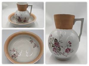 lot 01 image: Gorgeous Vintage Florence Pitcher and Basin