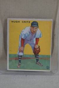lot 28 image: 1933 Goudey Gum Hugh Critz #238 Baseball Card