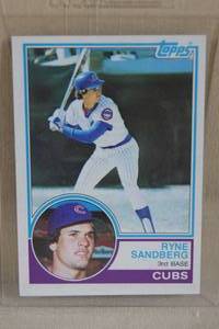 lot 29 image: 1983 Topps Ryne Sandberg #83 Rookie Card