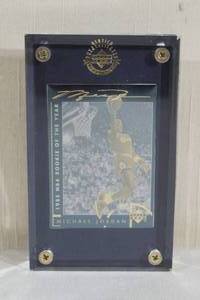 lot 33 image: 1996 Upper Deck Authenticated Michael Jordan ROY Card - 371985