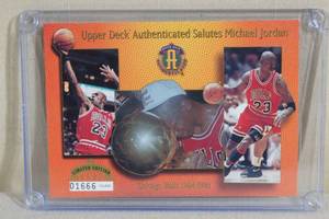 lot 36 image: 1993 Upper Deck Authenticated Michael Jordan Large Format Card