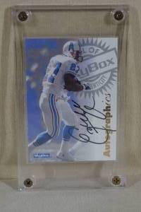 lot 46 image: 1997 Skybox Autographics Eddie George Football Card