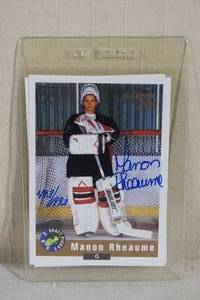 lot 50 image: 1992 Classic Draft Picks Manon Rheaume Signed Card - COA