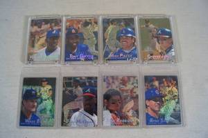 lot 59 image: 1997 Flair Showcase Cards - Gwynn, Sandberg, Boggs, Piazza