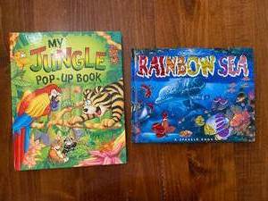 lot 17 image: 2 Pop-Up Books - Jungle and Rainbow Sea Sparkle
