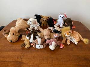 lot 18 image: 14 Ty Plushes - Mostly Dogs