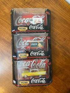 lot 53 image: 3 Matchbox Coca-Cola Die-Cast Cars