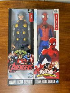 lot 59 image: Thor & Spider-Man Action Figures