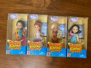 lot 75 image: Set of 4 Miniature Flintstones Kelly Dolls