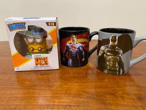 lot 76 image: Collectibles Lot - Batman & Superman Mugs