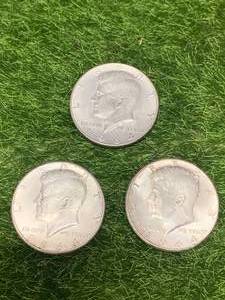 Lot of Three 1964 Kennedy Half Dollars