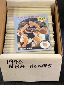 Box of 1990-91 NBA Hoops Cards