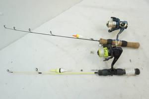 lot 198 image: ice fishing poles
