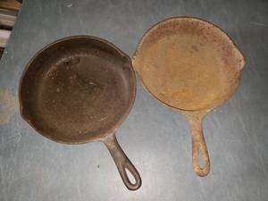 2 Cast Iron Skillets, One is No. 6