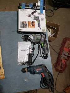 Corded Bosch Drill and Genesis Hammer Drill