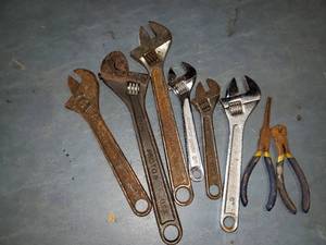 Crescent Wrenches and 2 other Tools
