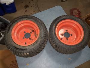 Pair of Small Tractor  Mower Tires