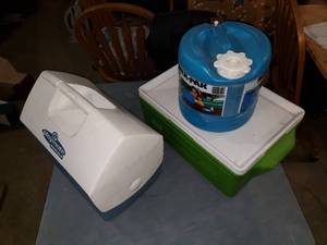 Coolers and Water Jug