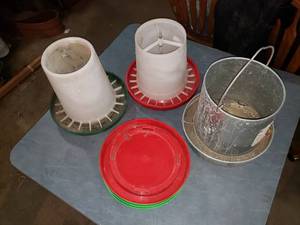 Poultry Feeders and Extra Poultry Water Bases