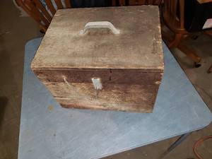 Wooden Tool Box with Contents
